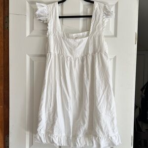 Aerie White Ruffle Dress